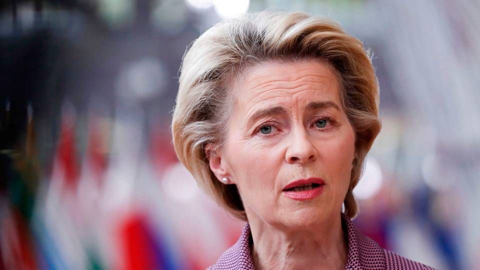EU-Kommissionens formand, Ursula von der Leyen, har som den første kommissionsformand skabt konsensus om at udstede en stor mængde fælles EU-gæld. | Foto: Olivier Hoslet/AFP/Ritzau Scanpix