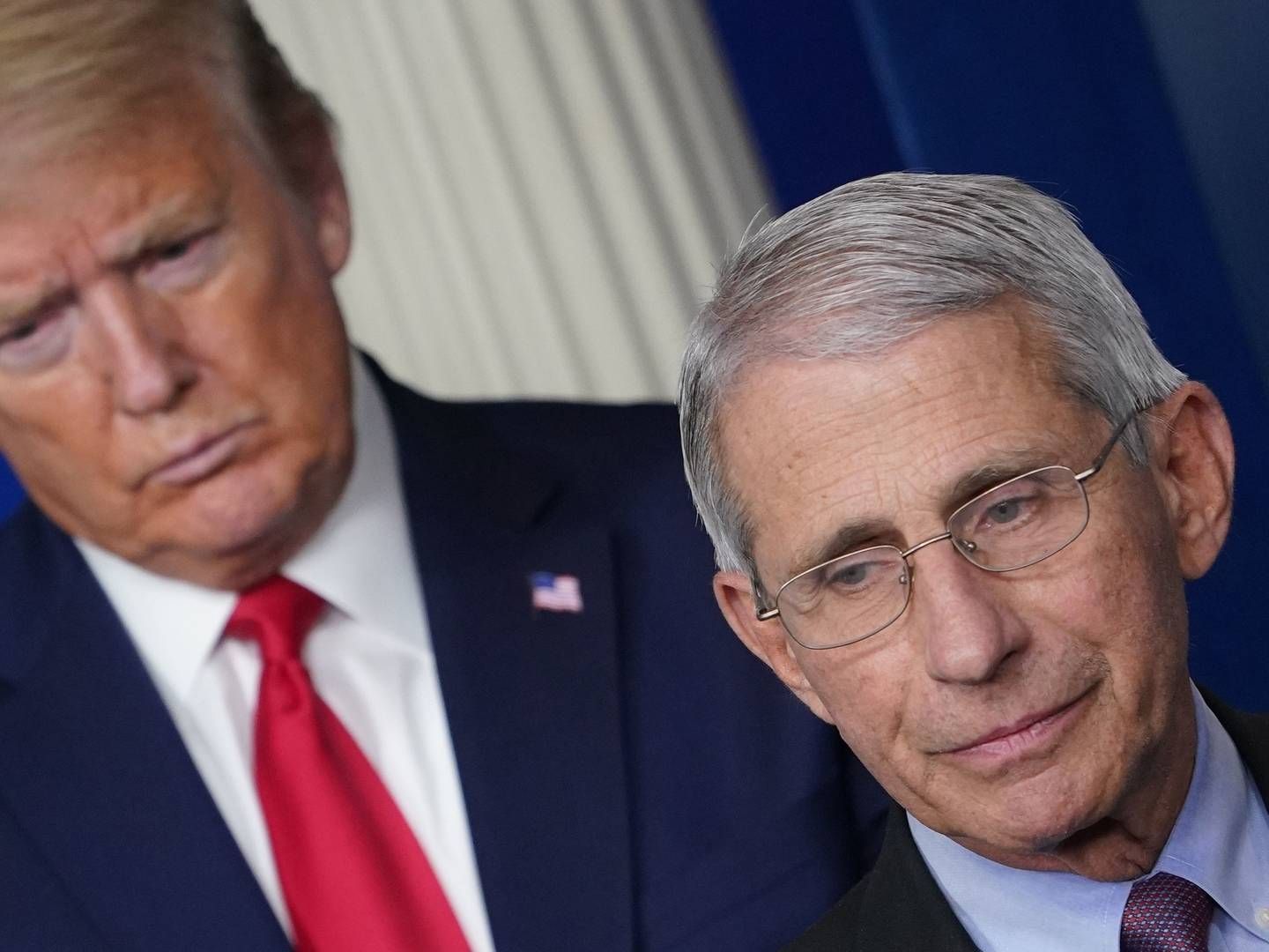 Anthony Fauci har flere gange været på kant med præsident Donald Trump i spørgsmålet om en mulig vaccine mod coronavirus. | Foto: MANDEL NGAN/AFP / AFP