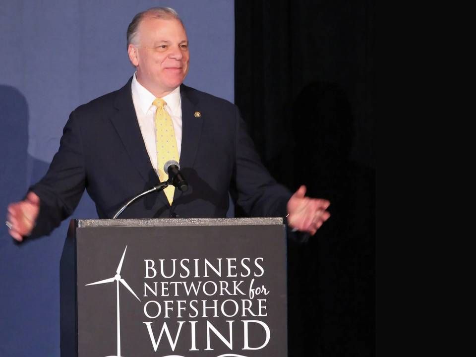 At a conference held in2018, New Jersey State Senate President Stephen Sweeney spoke warmly about offshore wind. Sweene's doesn't take issue with the technology as such – only Ørsted, says spokesperson | Photo: Business Network for Offshore Wind