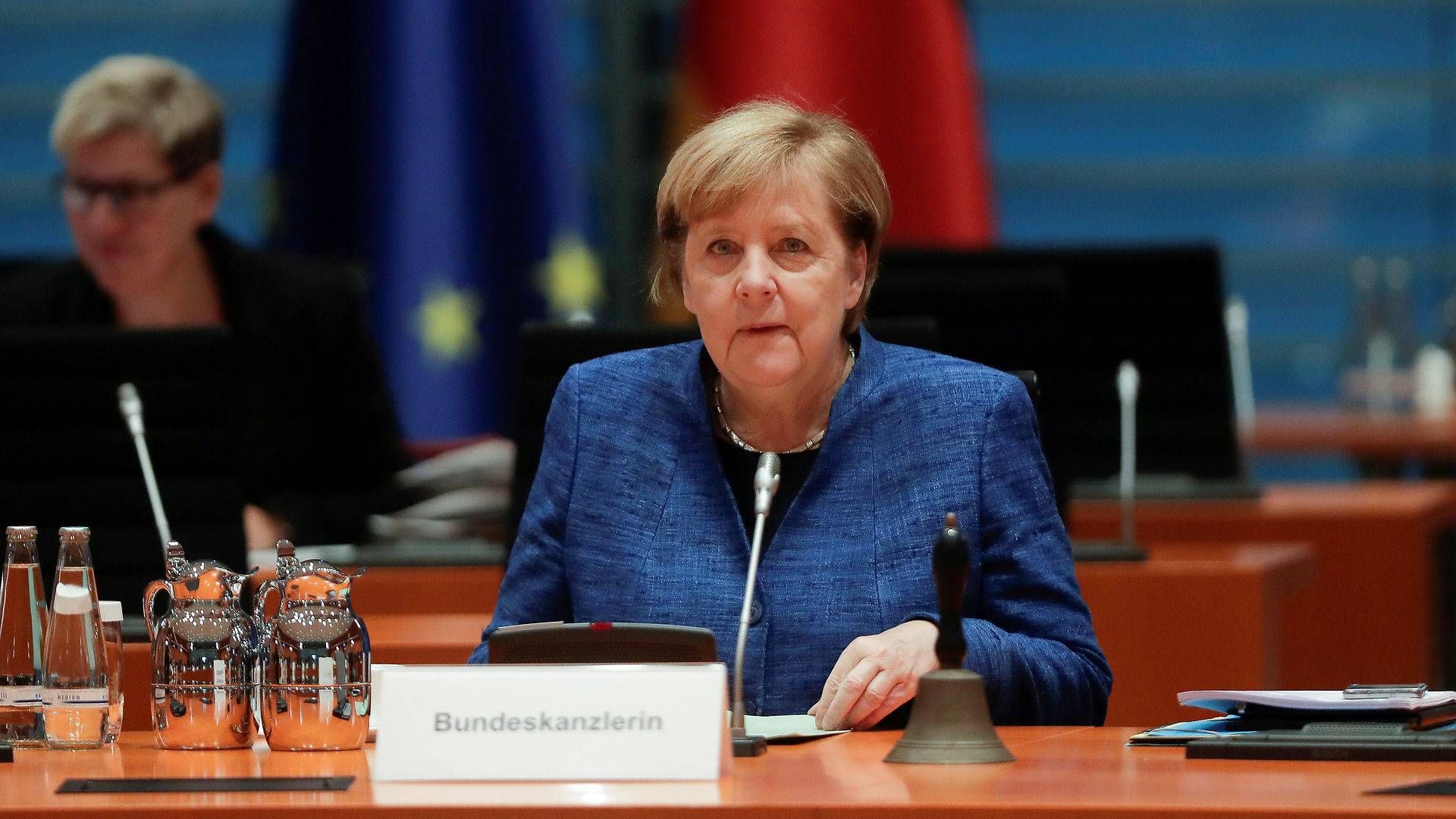 Forbundskansler Angela Merkel skal mødes med ledere fra Tysklands 16 delstater onsdag for at drøfte coronasituationen. | Foto: Pool/Reuters/Ritzau Scanpix