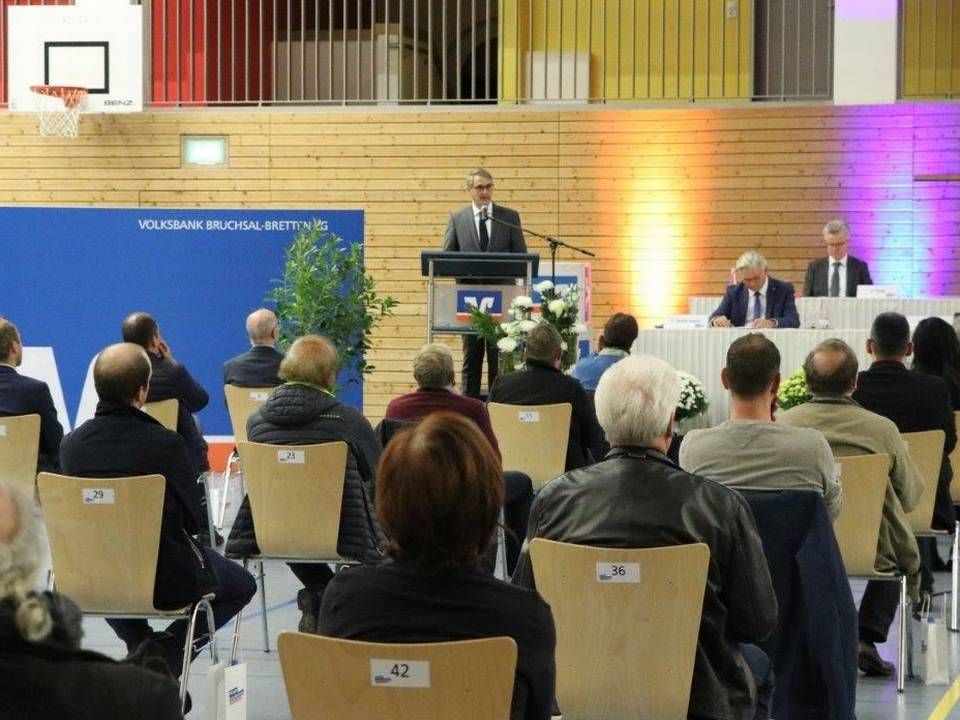 Vertreterversammlung der Volksbank Bruchsal-Bretten Ende Oktober 2020 | Foto: Volksbank Bruchsal-Bretten eG