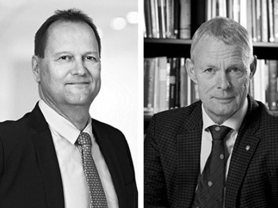 Lars Lokdam, managing partner i Njord (tv.), og Henrik Lyhne, managing partner i Brockstedt-Kaalund, blev overraskede over de mange udfordringer ved en fusion. | Foto: PR