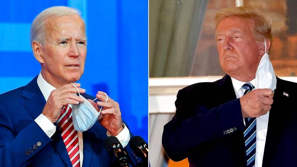 Valget mellem Joe Biden og Donald Trump natten til onsdag følges med spænding - også i Bruxelles. | Foto: Win Mcnamee Angela Weiss/AFP/Ritzau Scanpix