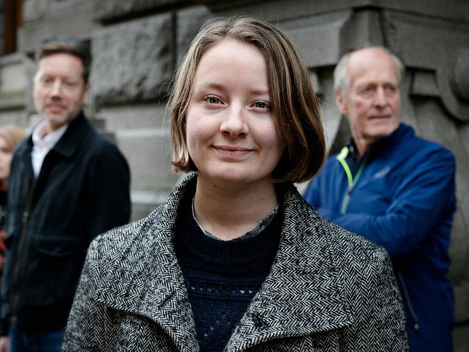 Therese Hugstmyr Woie (middle) leads Nature & Youth, among those taking the state to the supreme court. | Photo: GREENPEACE/Greenpeace NORDIC - Denmark, Fin