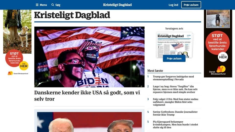 Kristeligt-dagblad.dk skal redesignes. | Foto: Screenshot