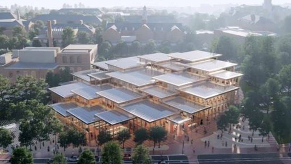 Det nye studenterhus på John Hopkins University i Baltimore vil blandt andet indeholde et digitalt mediecenter og et stort multirum. | Foto: PR / BIG