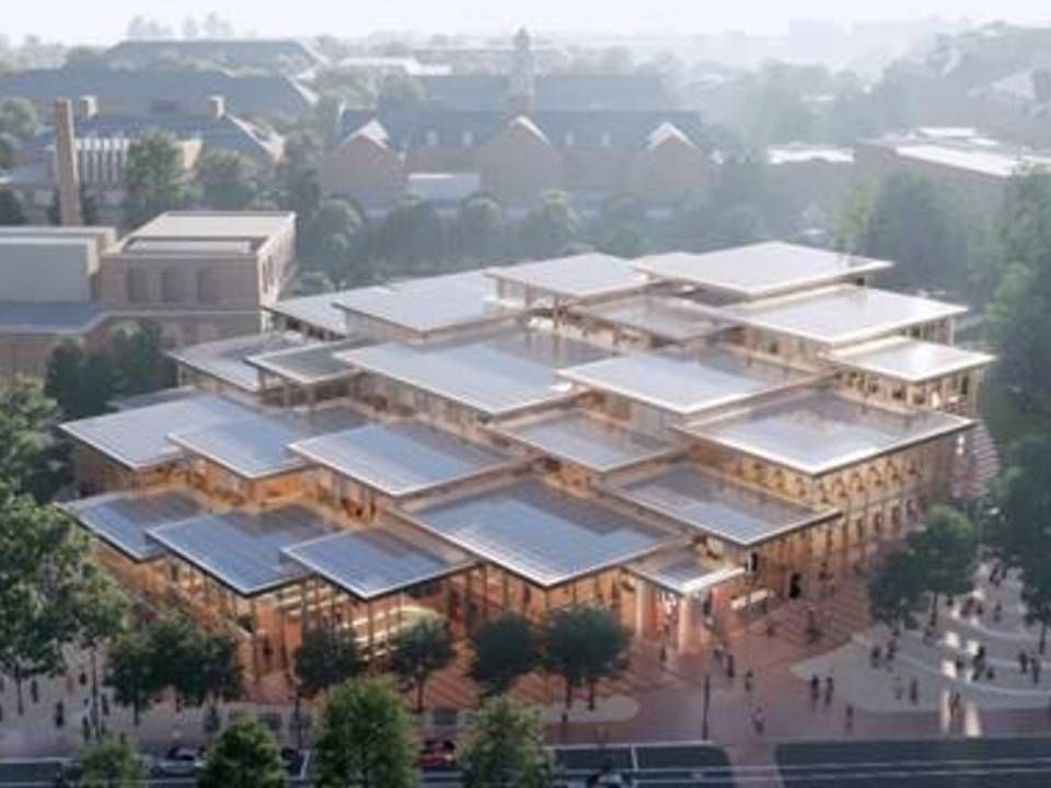 Det nye studenterhus på John Hopkins University i Baltimore vil blandt andet indeholde et digitalt mediecenter og et stort multirum. | Foto: PR / BIG