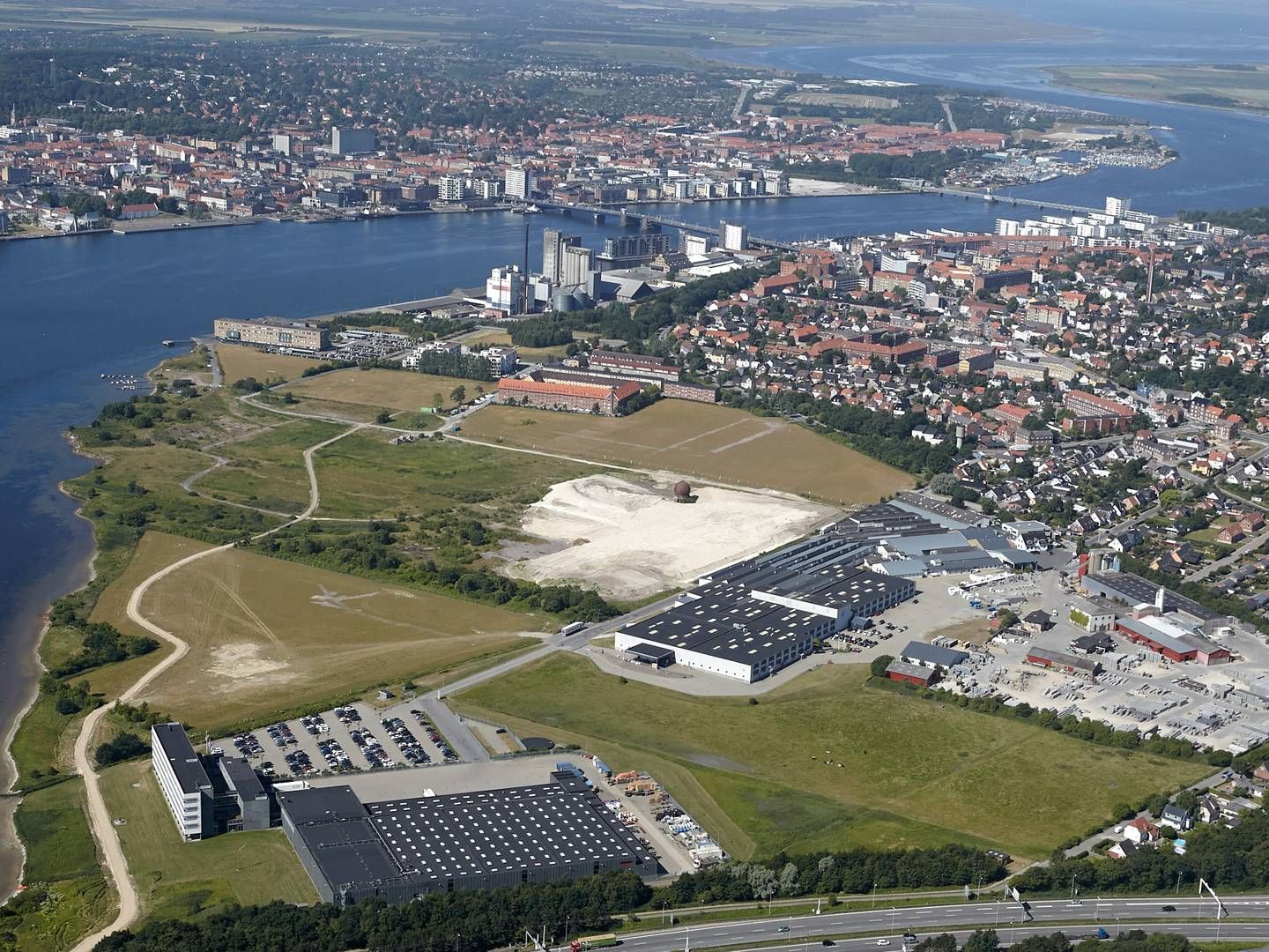 Området Stigsborg Havnefront set fra luften. | Foto: PR / Stigsborg Havnefront