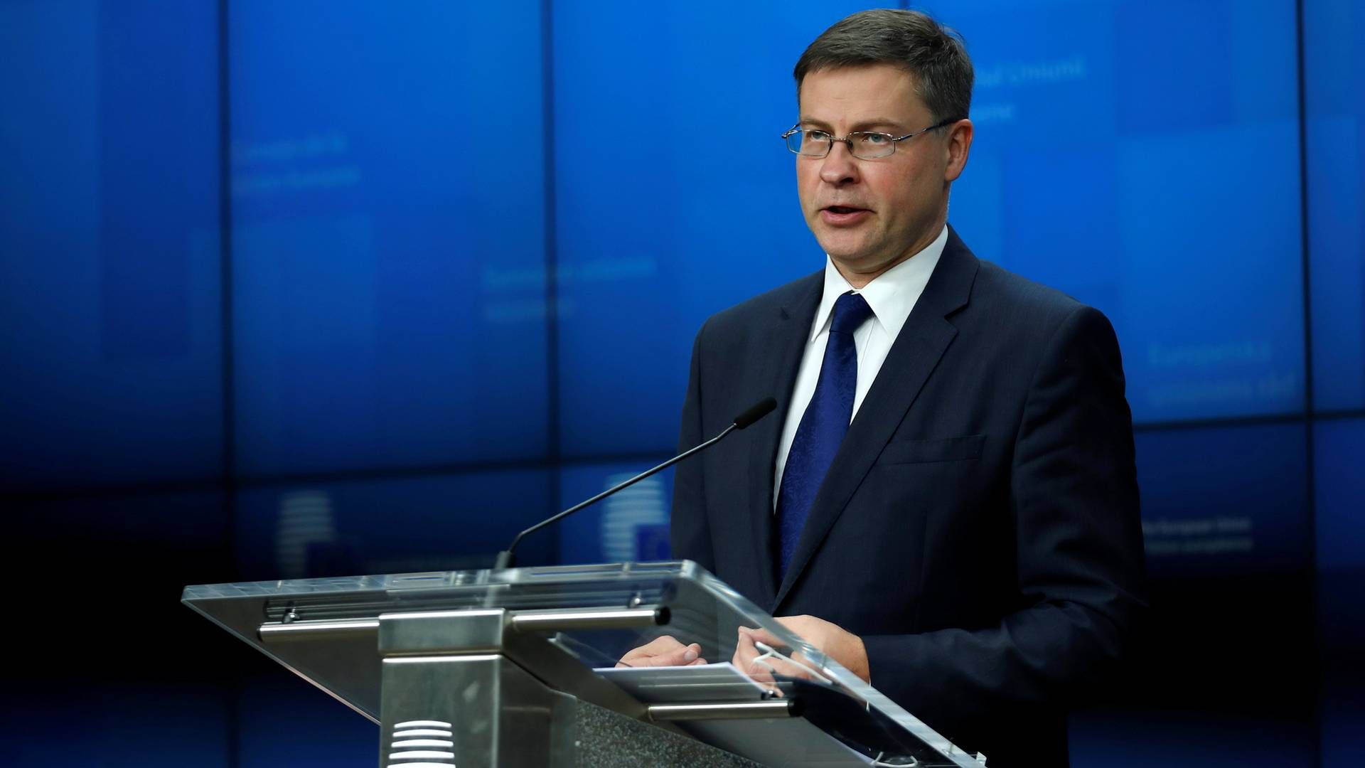 Valdis Dombrovskis, der i dag er EU's handelskommissær, har indtil for nylig haft ansvaret for Kapitalmarkedsunionen. | Foto: POOL/REUTERS / X80003