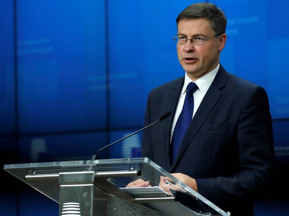 Valdis Dombrovskis, der i dag er EU's handelskommissær, har indtil for nylig haft ansvaret for Kapitalmarkedsunionen. | Foto: POOL/REUTERS / X80003
