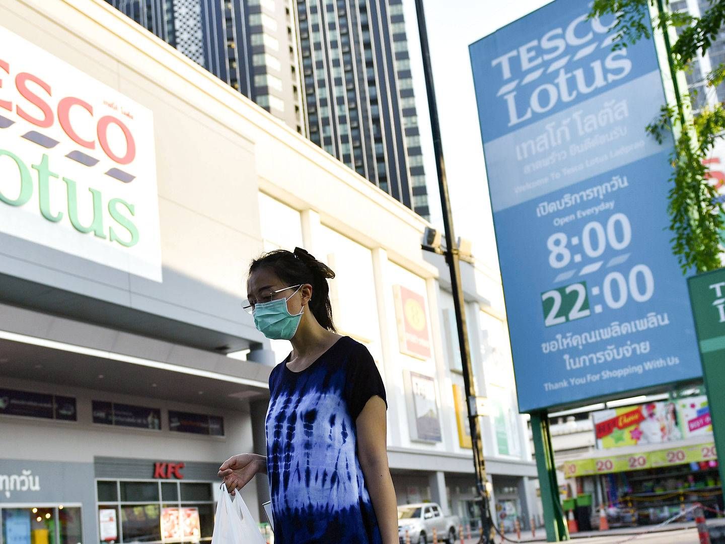 Tesco trækker sig med salget til CP Group ud af Thailand. Salget af de omkring 2000 butikker er for nylig godkendt. | Foto: Chalinee Thirasupa/Reuters/Ritzau Scanpix