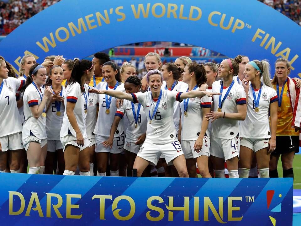 Det amerikanske landshold vandt VM i 2019 efter sejr i finalen over Holland. Det var USA's andet verdensmesterskab i træk. | Foto: Alessandra Tarantino/AP/Ritzau Scanpix