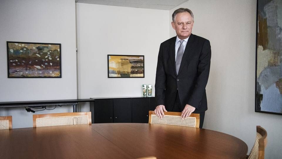 Adm. direktør i Vestjysk Bank, Jan Ulsø Madsen, har flere store problemer på sit bord. | Foto: Gregers Tycho/ERH