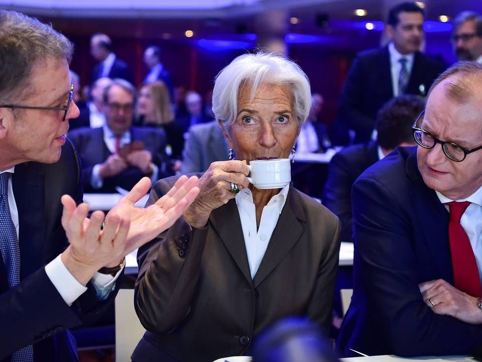 Christian Sewing (links), Christine Lagarde und Martin Zielke beim European Banking Congress 2019. | Foto: picture alliance/Xinhua