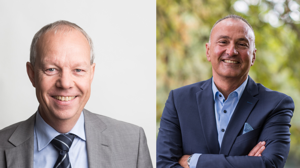 Thomas Jorberg (l.), Vorstandssprecher der GLS Bank und Goran Bašić, Vorstandsmitglied der UmweltBank (r.) | Foto: Martin Steffen GLS Bank / Umweltbank