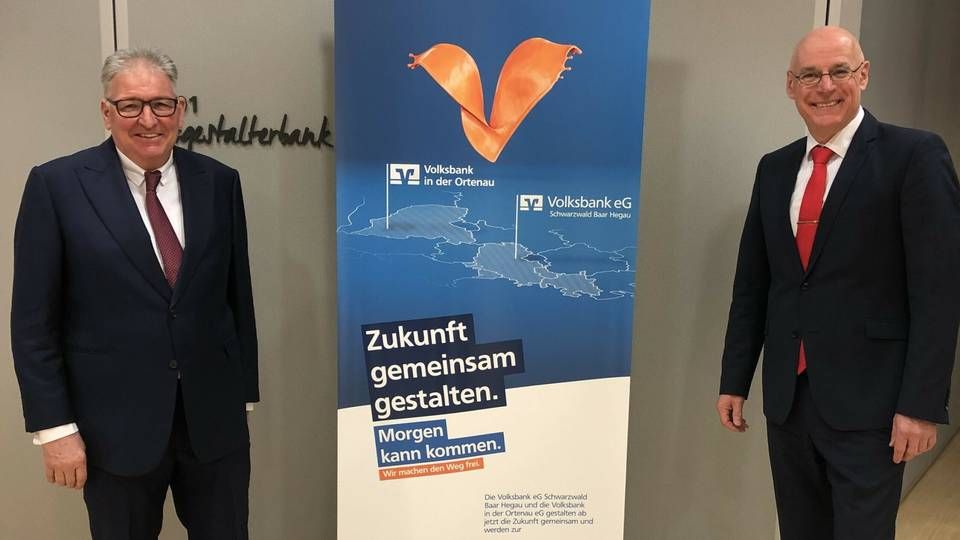 v.l.: stv. Aufsichtsratsvorsitzender Karl-Hans Petersen-Fritz und Aufsichtsratsvorsitzender Markus Grimm | Foto: Volksbank in der Ortenau