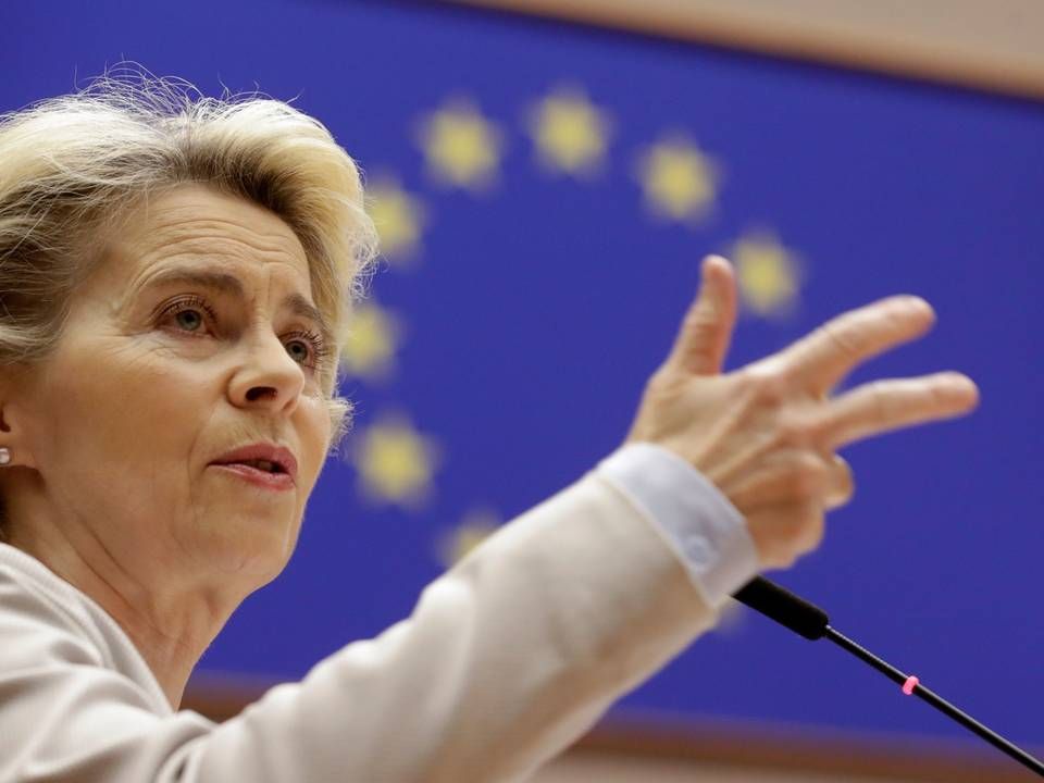 EU-Kommissionens formand, Ursula von der Leyen. | Foto: Olivier Hoslet/AFP / POOL
