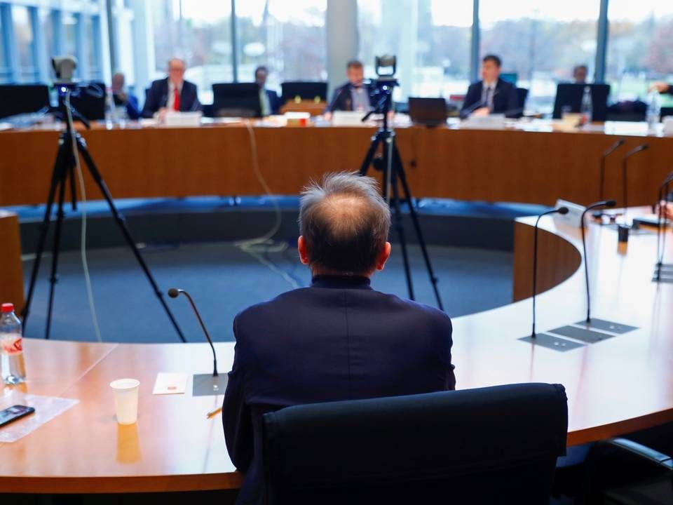 Die bislang letzte Sitzung des Wirecard-Untersuchungsausschuss am 19. November. Vorne im Bild: Ex-CEO Markus Braun. | Foto: picture alliance/Fabrizio Bensch/Reuters Images Europe/Pool/dpa