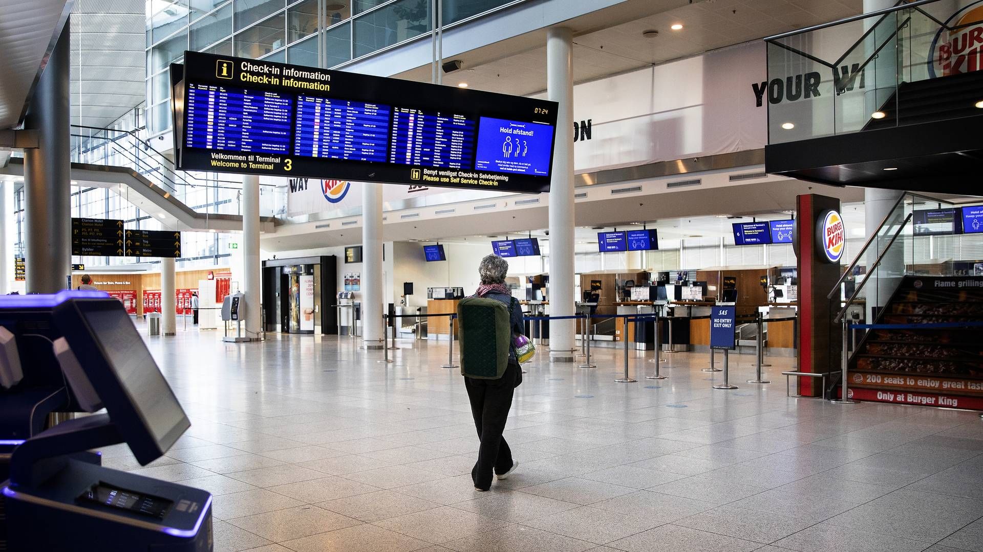 Aktiviteteten er næsten gået i stå i Københavns Lufthavn. | Foto: Finn Frandsen