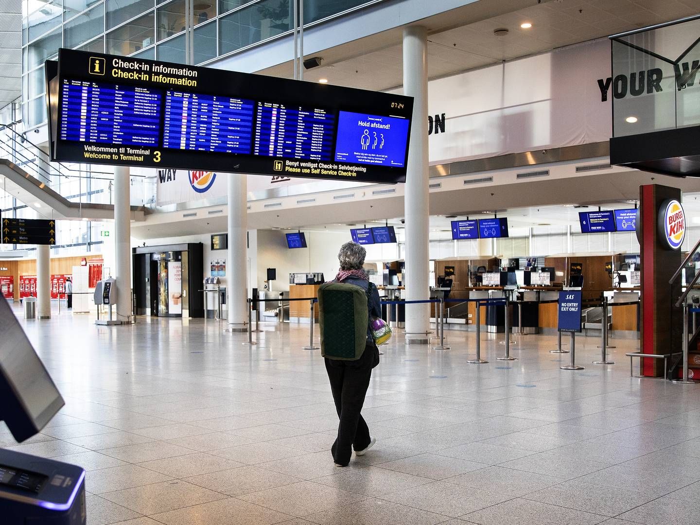 Aktiviteteten er næsten gået i stå i Københavns Lufthavn. | Foto: Finn Frandsen