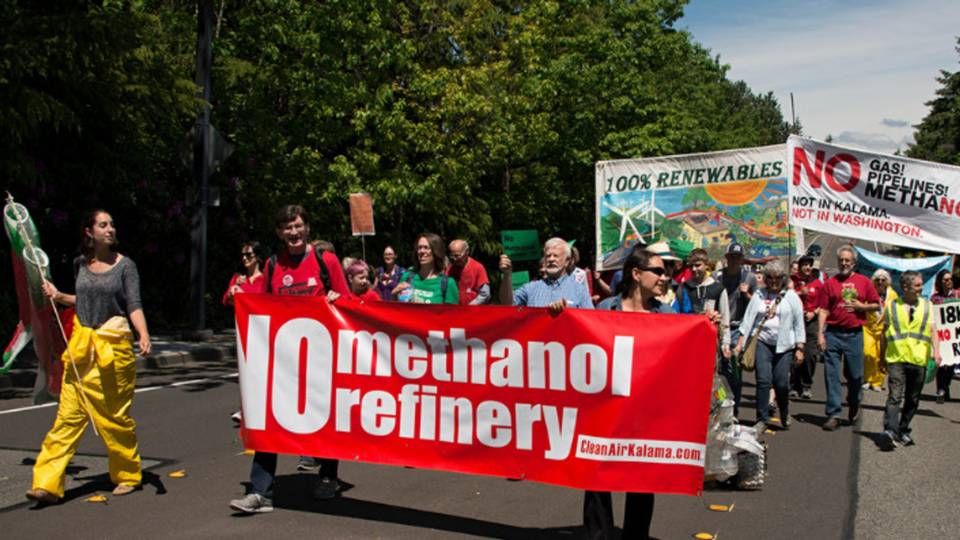 Demonstration mod opførelsen af metanolfabrik i Kalama. | Foto: kilde WEC
