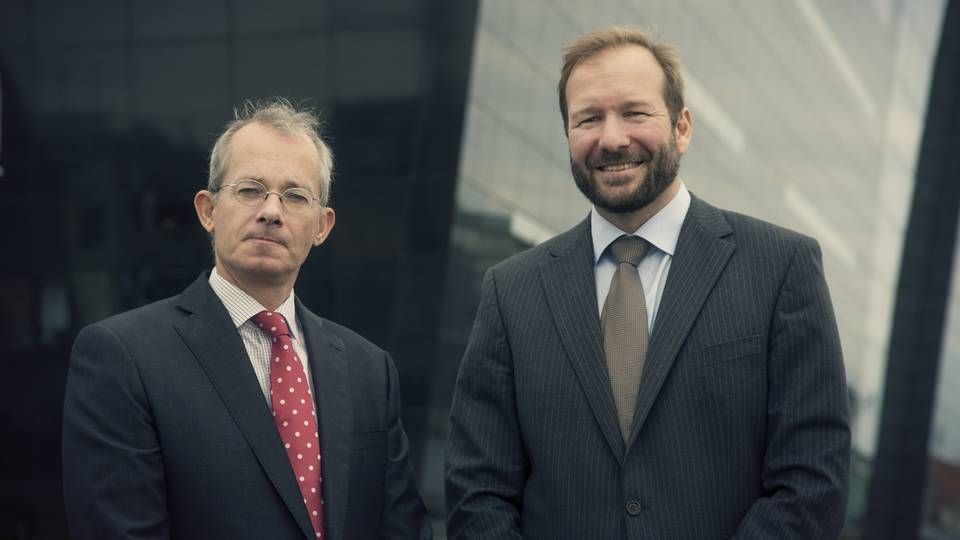 Jakob Buus Petersen (tv) og Kristian Bendix Nielsen etablerede sammen Vessels Performance Solutions i 2016. Begge har en fortid hos Maersk. | Foto: PR - Vessels Performance Solutions