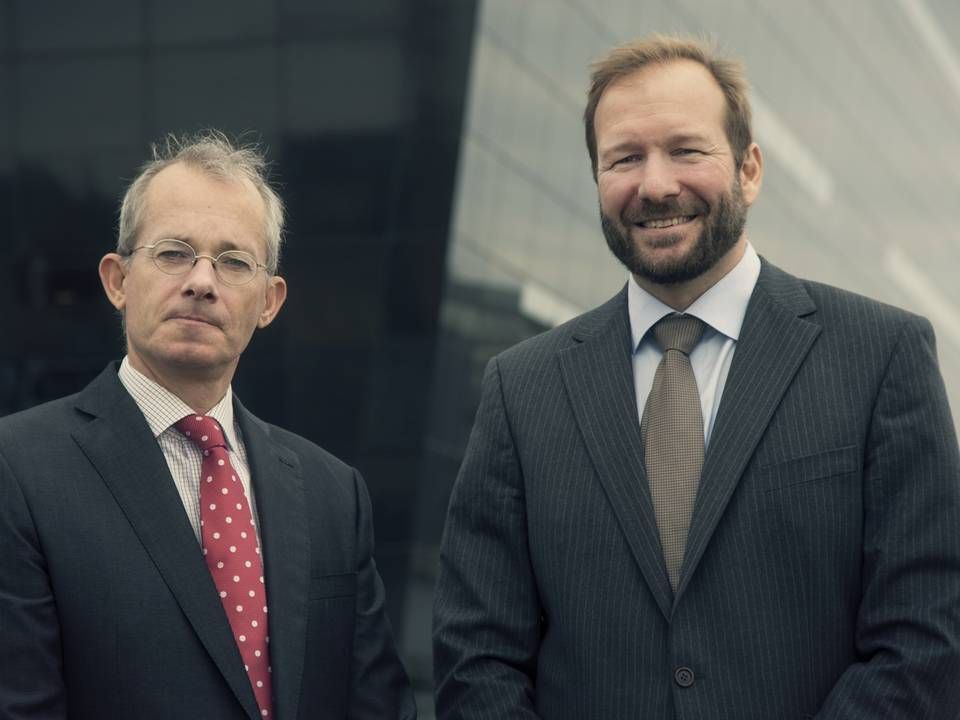 Jakob Buus Petersen (tv) og Kristian Bendix Nielsen etablerede sammen Vessels Performance Solutions. Begge har en fortid hos Maersk. | Foto: PR - Vessels Performance Solutions