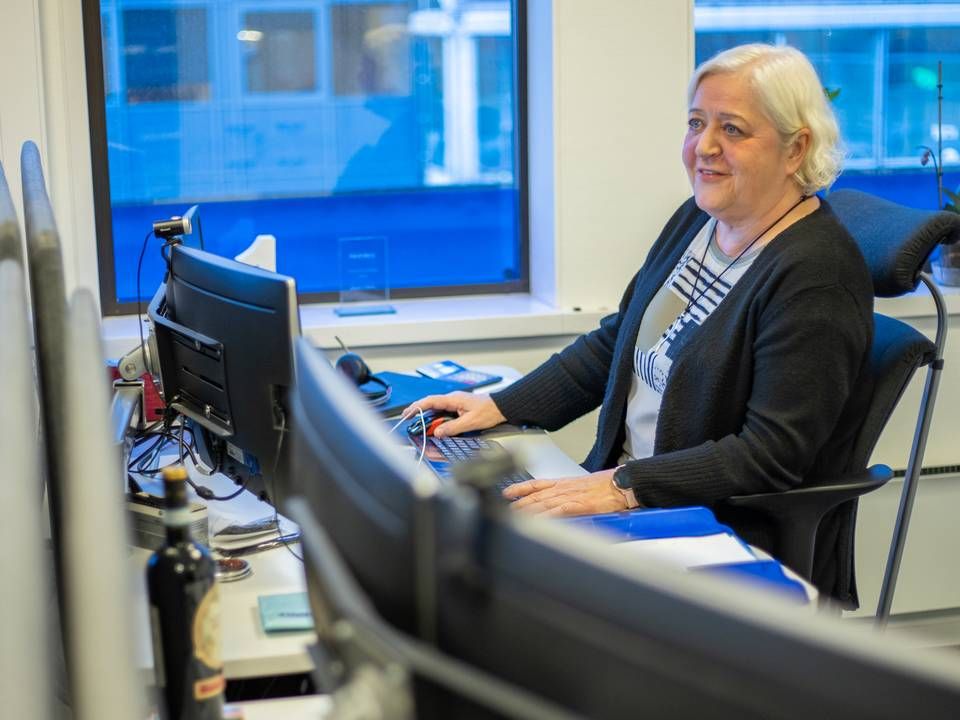 Banskjef Kirstin Sletten gir seg etter 47 år ved Nordeas kontor i Narvik. | Foto: Vilde Øines Nybakken/Fremover