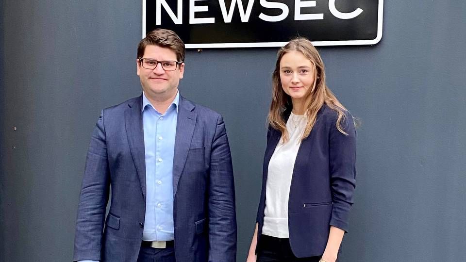 Kasper Stagis Nielsen (t.v.) og Maria Bloch-Jørgensen (t.h.) er startet hos Newsec hhv. 1. december og 15. november. | Foto: PR