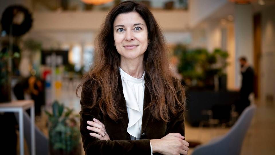 Microsofts landechef i Danmark, Nana Bule, var vært ved præsentationen af Microsofts sats på nye datacentre i Danmark. | Foto: Liselotte Sabroe/Ritzau Scanpix