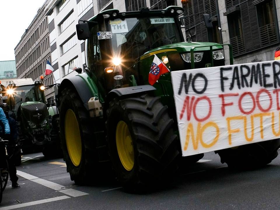 Demonstration i Berlin i 2019 mod tysk landbrugspolitik. | Foto: Markus Schreiber/AP/Ritzau Scanpix