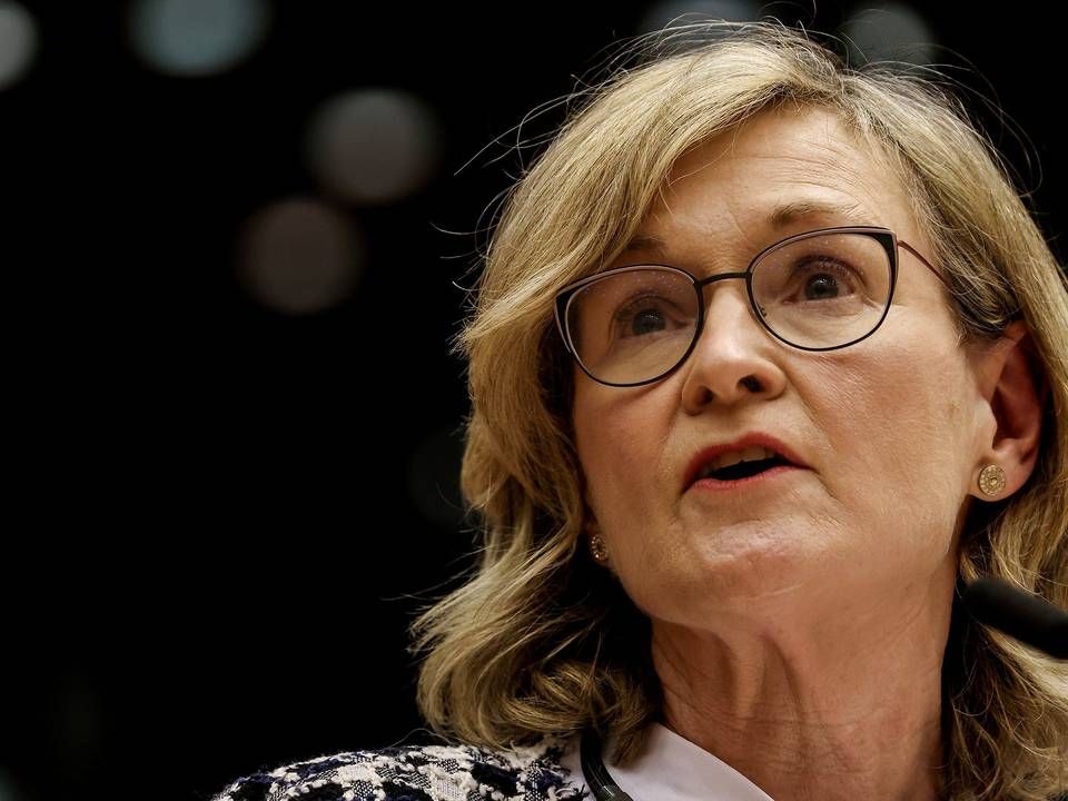 EU's finanskommissær, Mairead McGuinness, synes ikke, at bankerne skal i gang med at udbetale udbytte igen lige med det første. | Foto: Pool/Reuters/Ritzau Scanpix