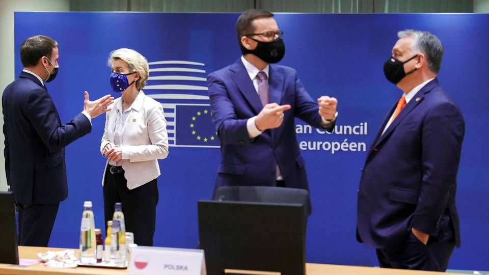 EU-Kommissionens formand, Ursula von der Leyen var ikke positiv omkring en fremtidig aftale med briterne, da hun briefede EU's stats- og regeringsledere fredag formiddag. | Foto: Pool/Reuters/Ritzau Scanpix