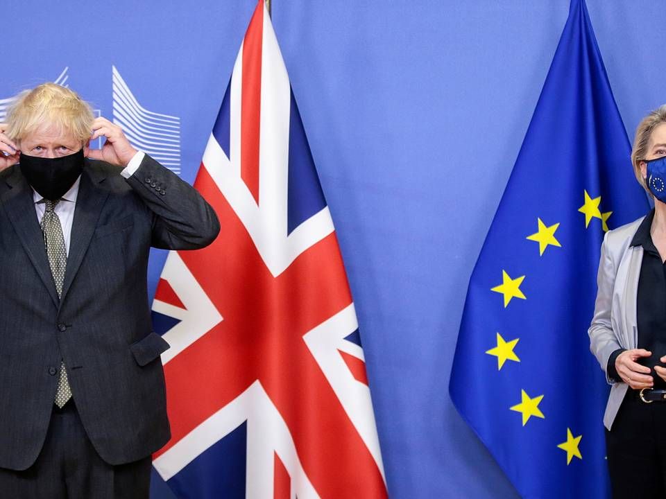 Den britiske premierminister Boris Johnson er endnu ikke blevet enig med EU-Kommissionens formand Ursula von der Leyen om en brexit-aftale. | Foto: POOL/REUTERS / X80003