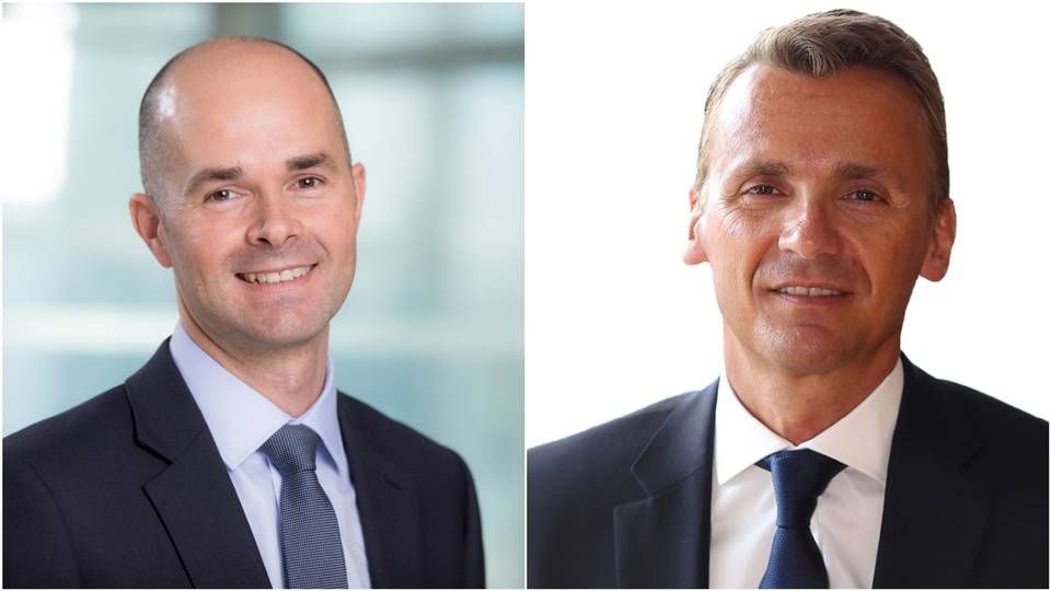 (Left) Brett Pybus, head of iShares EMEA Investment and Product Strategy and Alex Tedder, CIO of global and thematic equities at Schroders. | Photo: PR / Blackrock and Schroders