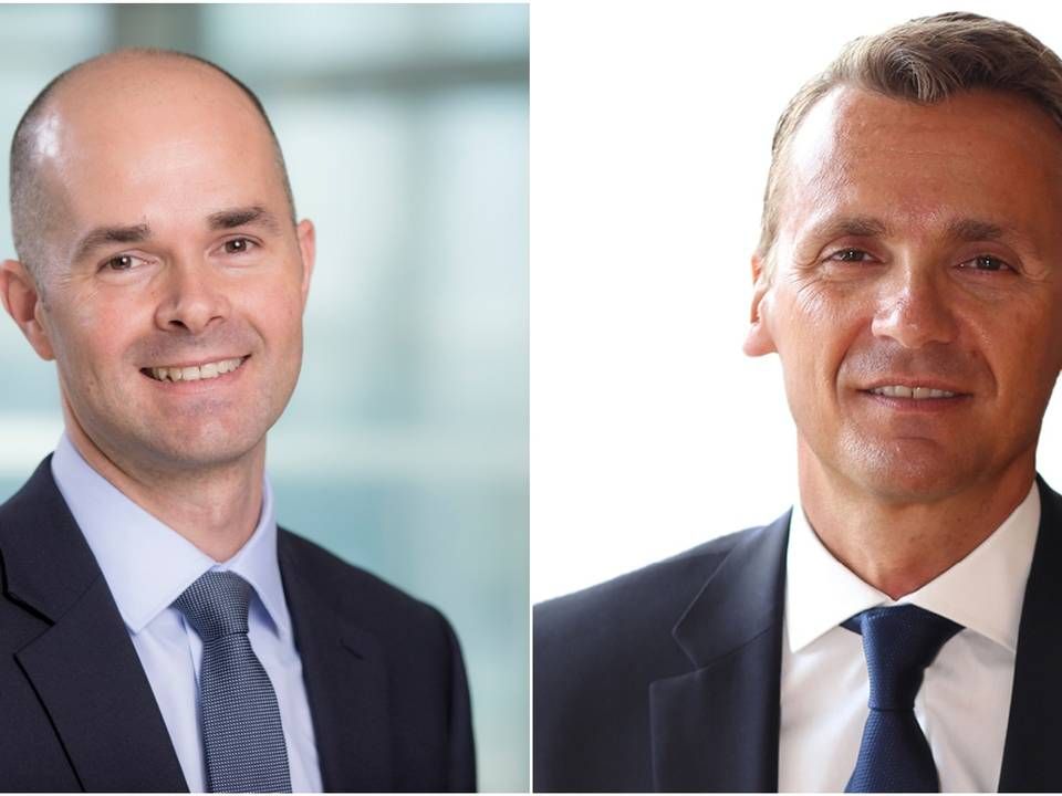 (Left) Brett Pybus, head of iShares EMEA Investment and Product Strategy and Alex Tedder, CIO of global and thematic equities at Schroders. | Photo: PR / Blackrock and Schroders