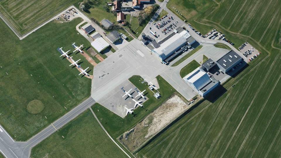 Sønderborg Lufthavn spreder sig over et areal på godt 50.000 kvm. | Foto: Styrelsen for Dataforsyning og Effektivisering