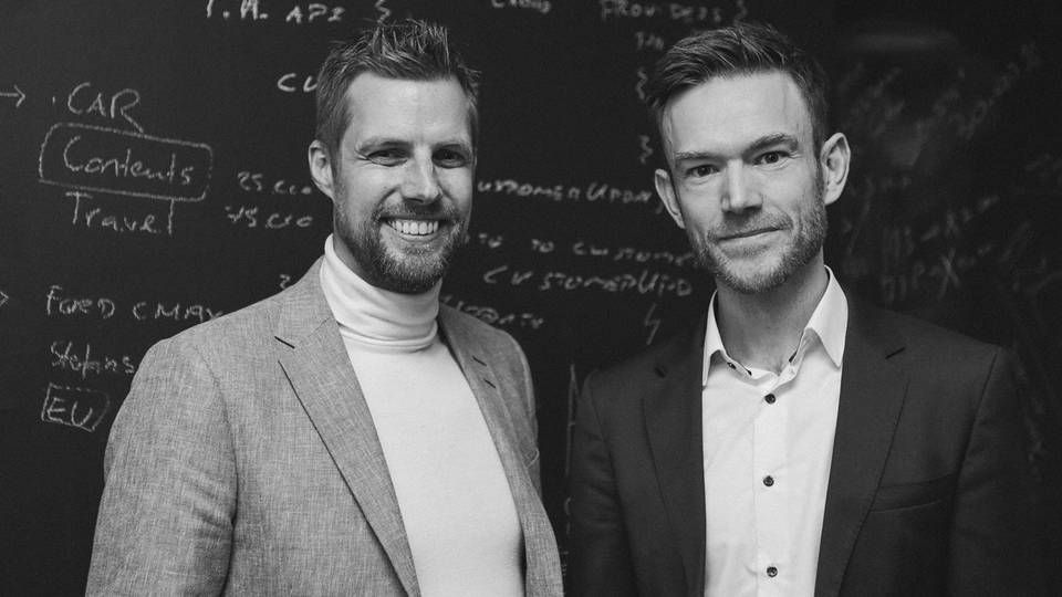 CEO og medstifter af insurtech-selskabet Penni.io Jeppe Klausen (tv) og COO og medstifter Esben T. Nielsen (th). | Foto: PR/Penni