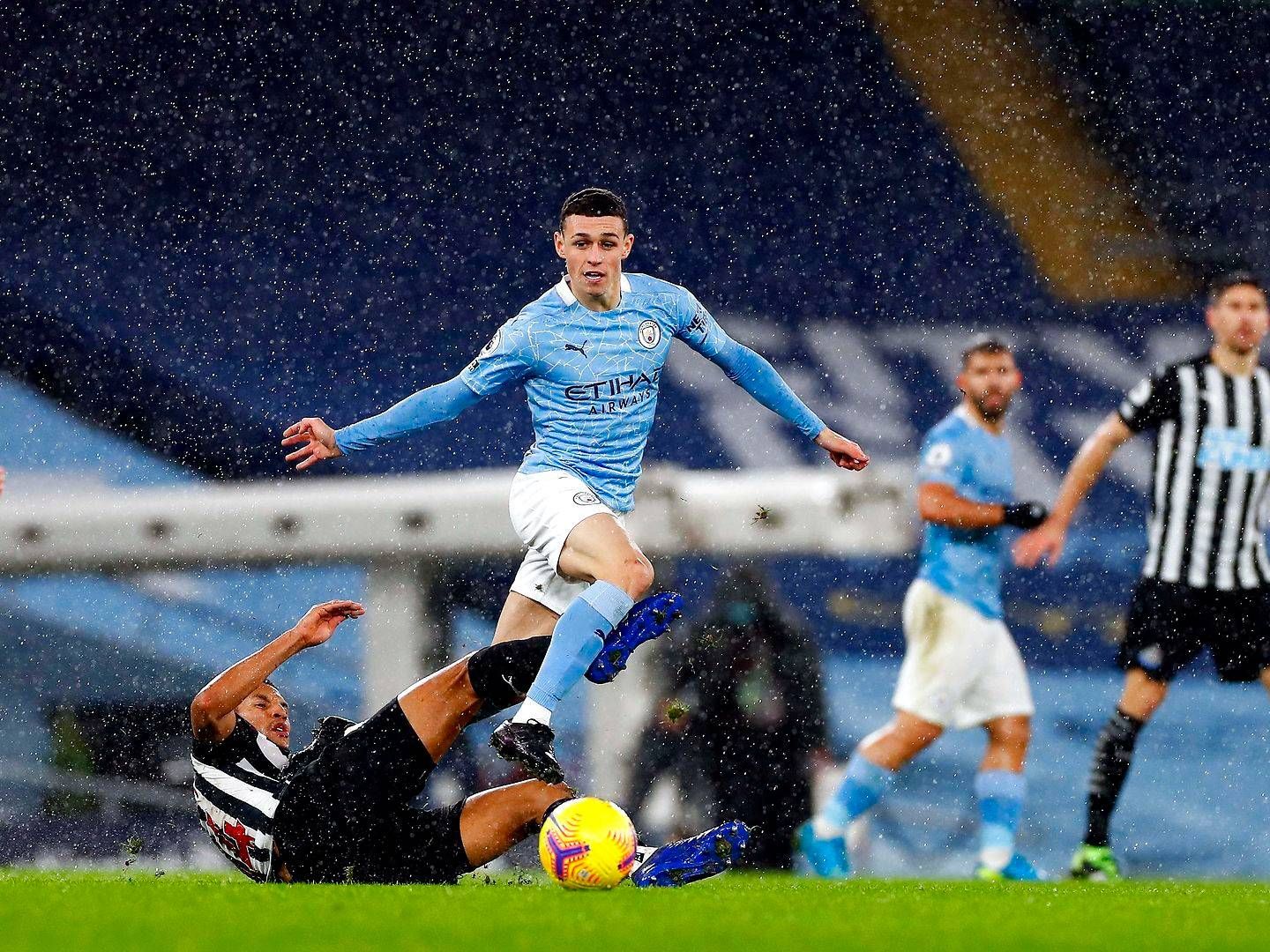 Manchester City måtte mandag udskyde kamp i Premier League efter smitteudbrud blandt spillere. | Foto: Jason Cairnduff/AFP/Ritzau Scanpix
