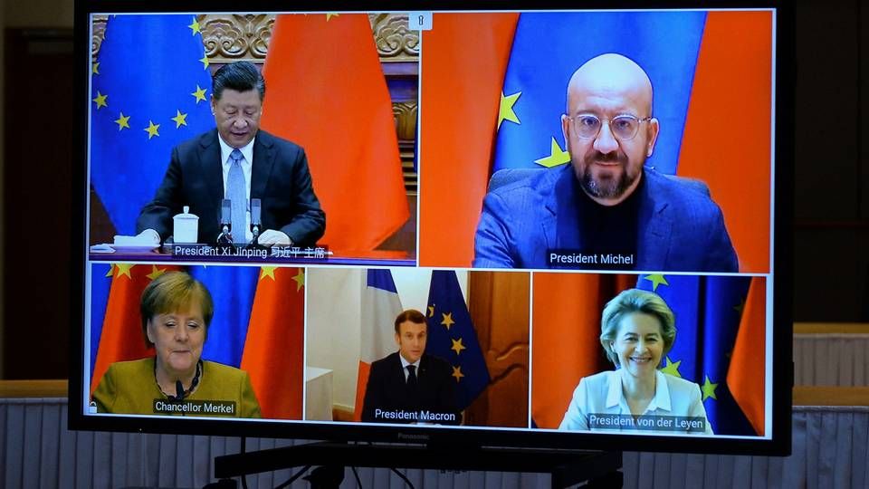 Den kinesiske præsident siger efter telefonkonferencen, at aftalen vil stimulere verdensøkonomien efter coronaviruspandemien. | Foto: JOHANNA GERON/REUTERS / X07006