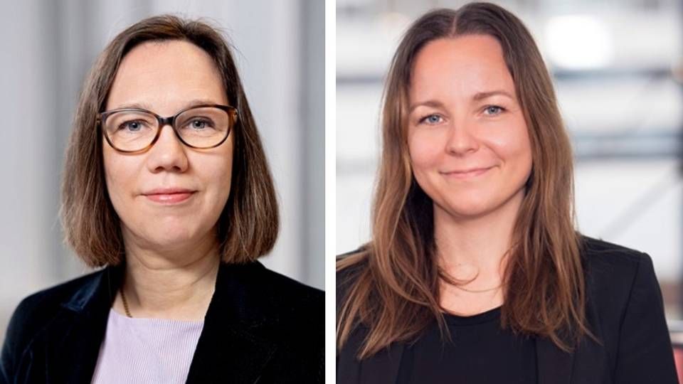 Linda Nordstrøm Nissen (tv.) bliver underdirektør i Tekniq, mens Maria Rygaard får en direktørpost hos IDA. | Foto: PR