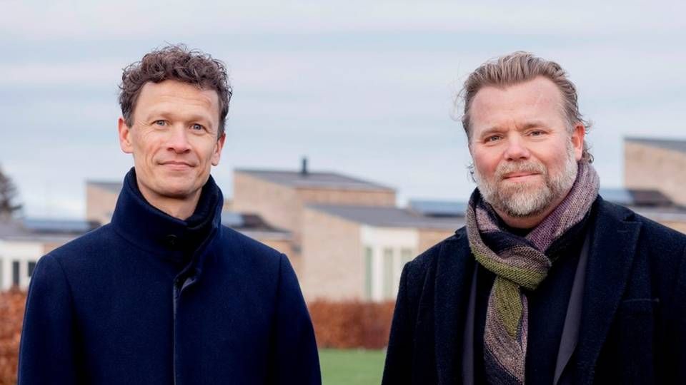 Partner Martin Beck til venstre og adm. direktør Rasmus Klausen til højre. | Foto: PR / H+ Arkitekter