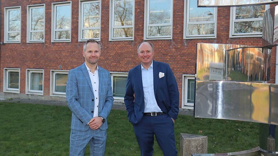 Mikkel Winston (tv) og Peter Mægbæk bliver hhv. direktør og bestyrelsesformand i nystiftede Ambitlocker.Foto: PR/Ambitlocker. | Foto: PR/Ambitlocker