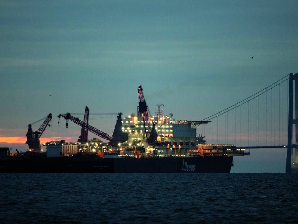 Rørlægger skib ud for Storebælt. | Foto: Nord Stream 2 / Axel Schmidt
