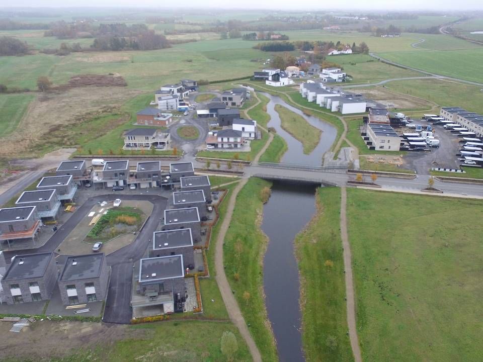 Luftfoto af Deltakvarteret i Vinge mellem Frederikssund og Ølstykke. | Foto: Frederikssund Kommune