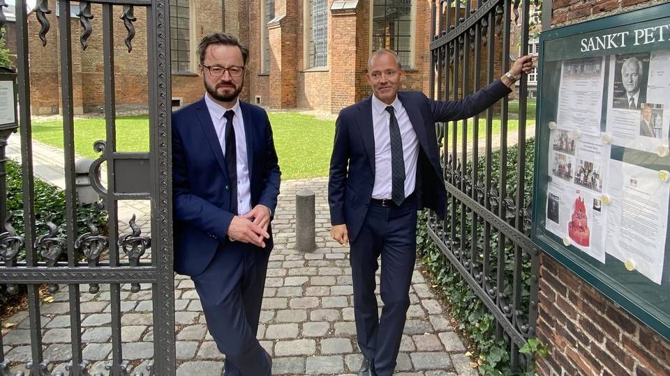 Michal Danielewicz and Jens W. Larsson, portfolio managers and co-founders of the thematic hedge fund St Petri. The hedge fund takes its name after the Sankt Petri church next to its office in Copenhagen. | Photo: PR/St Petri Capital