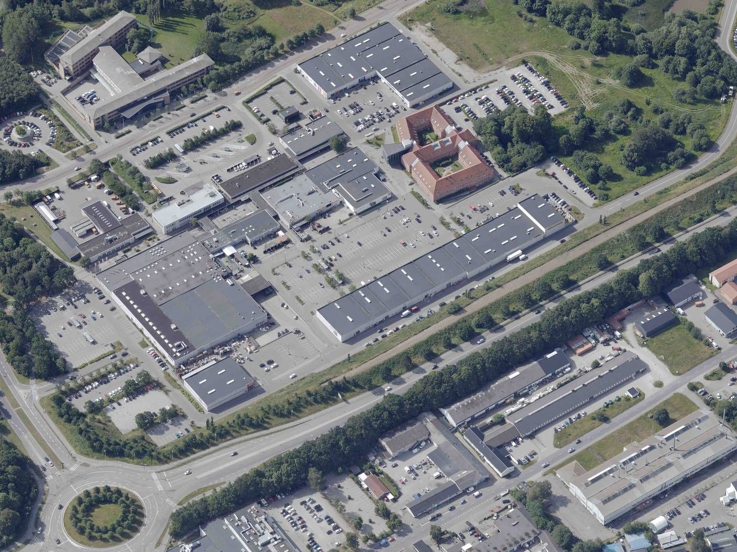 Prøvestenscentret i Helsingør, der ligger tæt ved Kongevejen nederst i billedet. | Foto: Styrelsen for Dataforsyning og Effektivitet