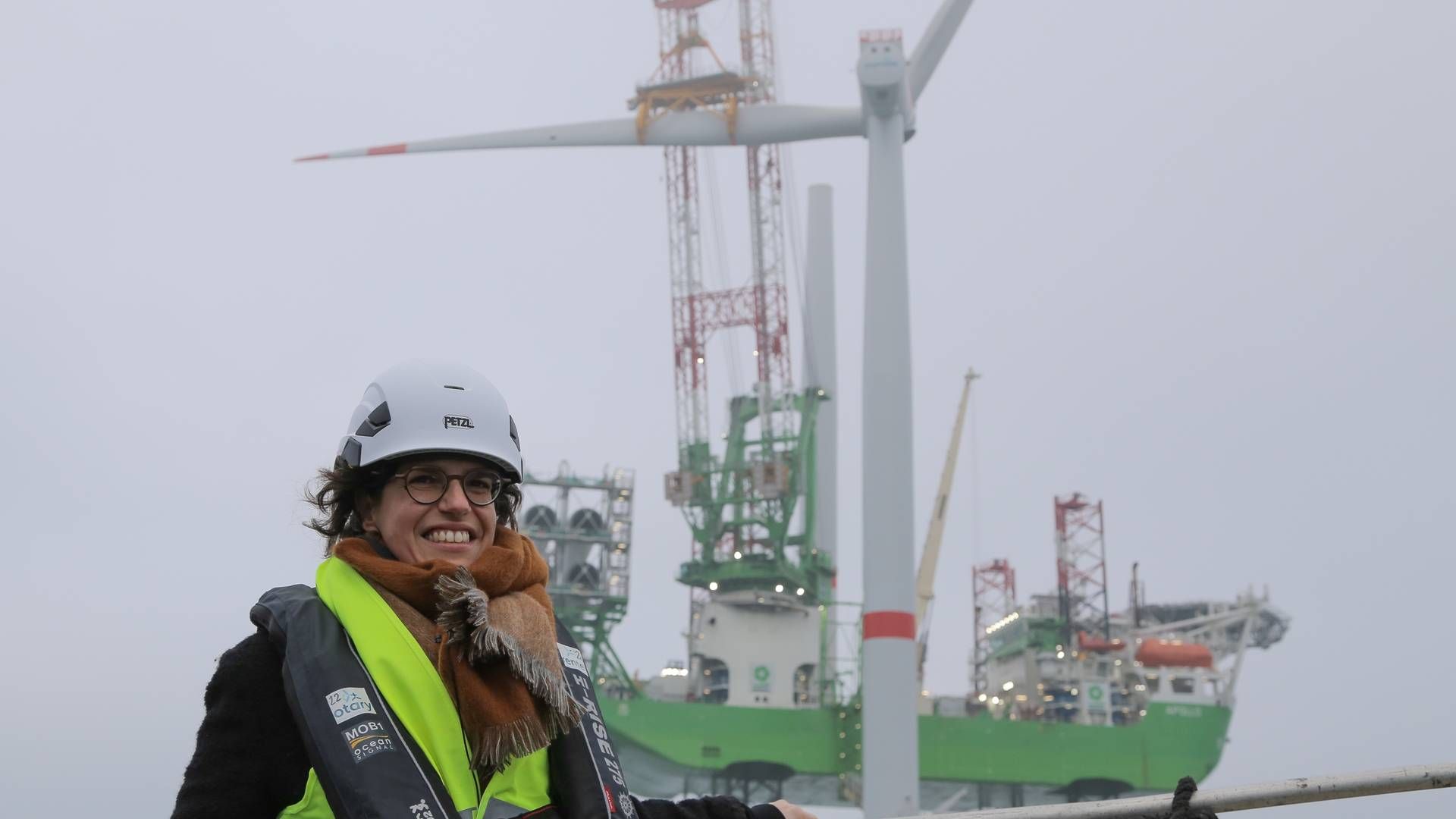 Shortly before becoming energy minister, Tinne Van der Straten partook in the inauguration of offshore wind farm Seamade. | Photo: Ministre fédéral de l'Energie