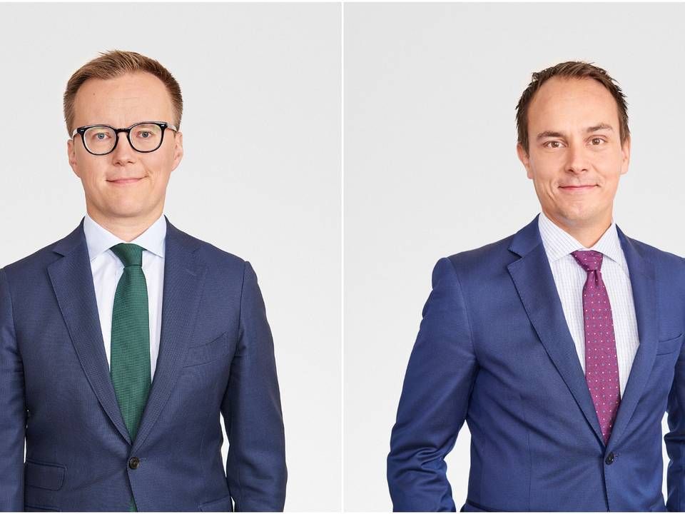 Portfolio managers Jan Brännback (l.) and Janne Lähdesmäki of Aktia's Nordic Micro Cap and Nordic Small Cap funds. | Photo: Aktia PR.