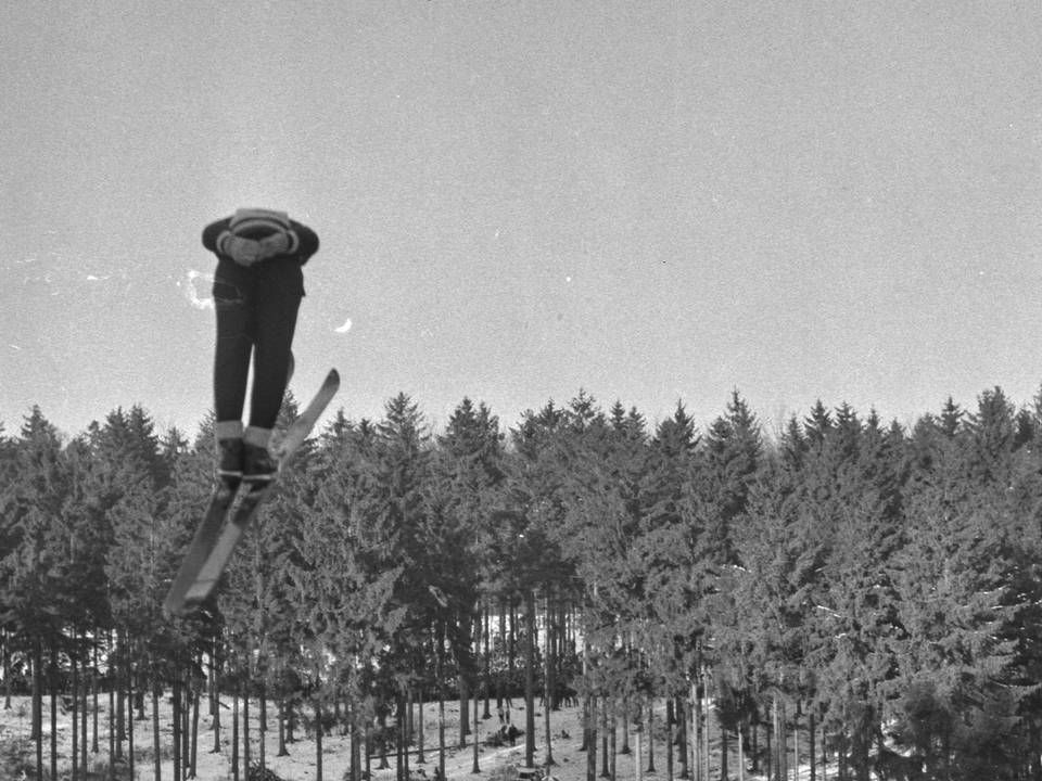 Nicolai Tangen drew a parallel between asset management and ski jumping, noting that ski-jumpers are only in the air for about 5 1/2 minutes during a year of competitions. The rest of the time is spent using simulators and practicing. | Photo: Lars Hansen/POLARCHIVE